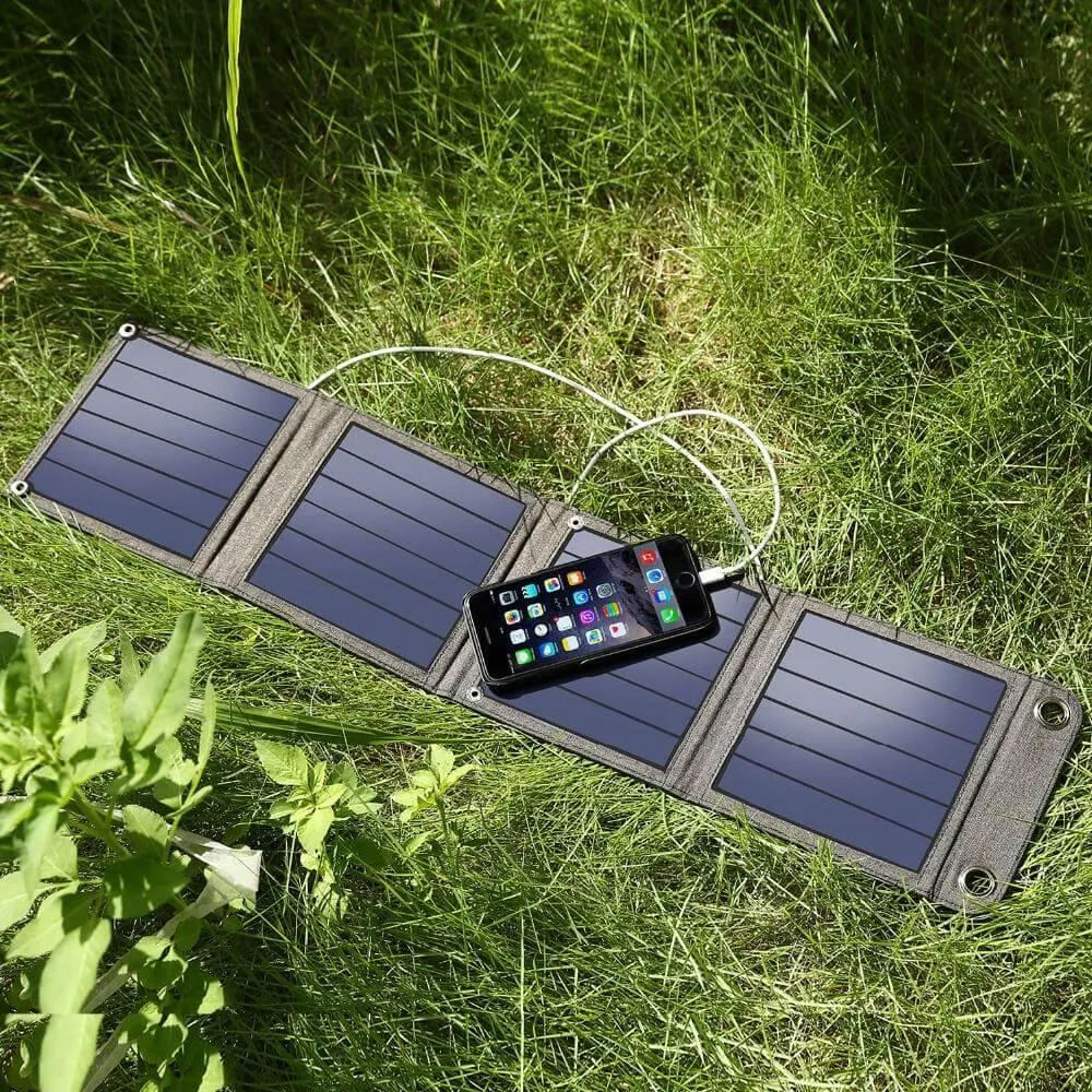 14W Portable Solar Panels 5V 2.1A USB