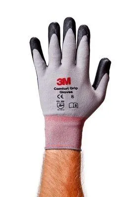 3M CG-GU Comfort Grip Glove, Gray, 1 Pair