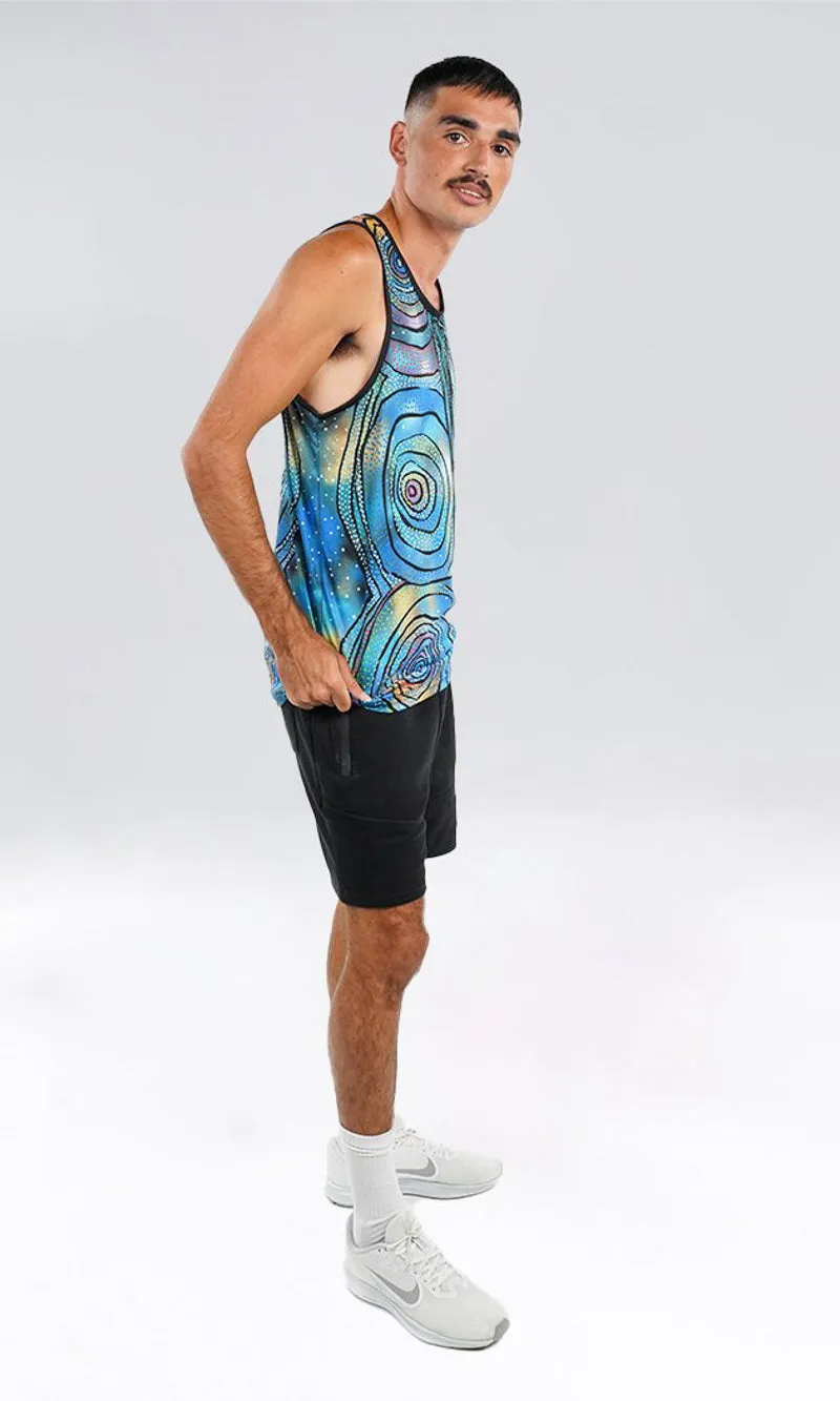 Aboriginal Art Men's Singlet Yalingbila Balgany