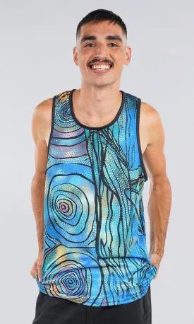 Aboriginal Art Men's Singlet Yalingbila Balgany