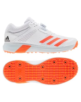 Adidas Adipower Vector Mid Cricket Shoes - Steel Spikes - Orange