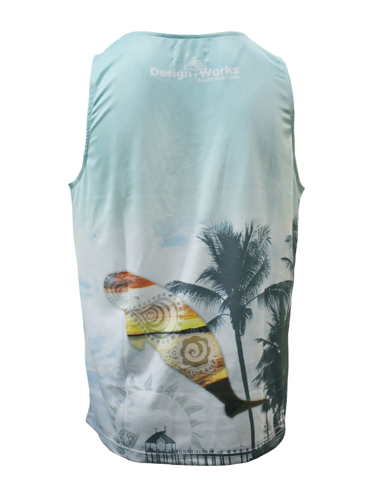 Adult UV Protective Quick Dry Singlets - Sea Dream