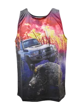 Adult UV Protective Tank Top Singlets - Cane boar Plus Size