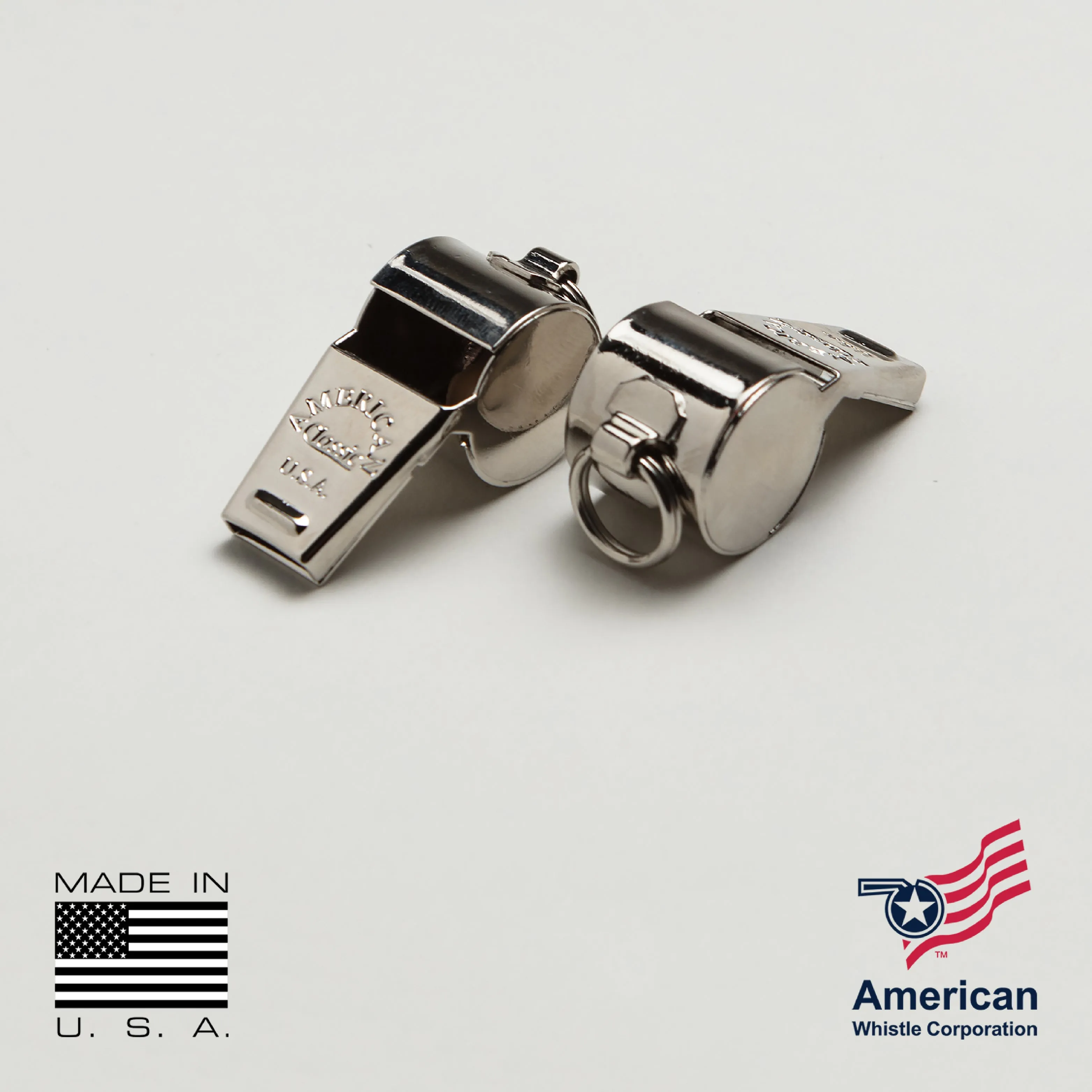 American Classic Brass Whistle | Lanyard & T-Tip Case of 32