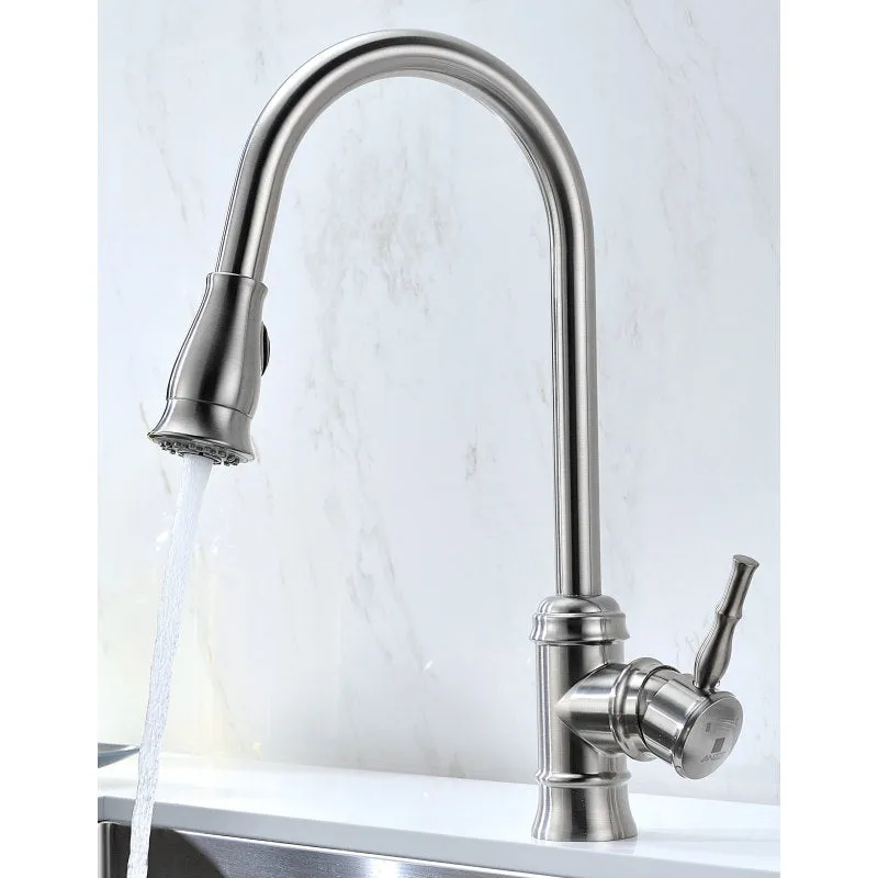 ANZZI Elysian Farmhouse 36 in. Double Bowl Kitchen Sink with Sails Faucet