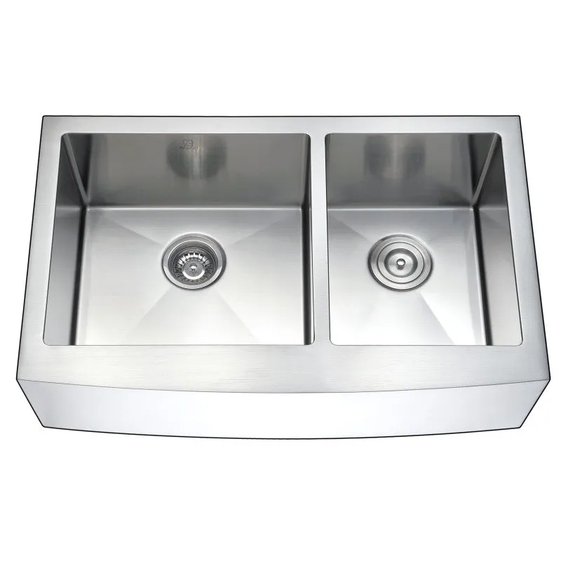 ANZZI Elysian Farmhouse 36 in. Kitchen Sink with Soave Faucet in Brushed Nickel