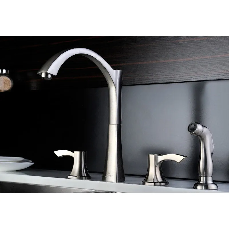 ANZZI Elysian Farmhouse 36 in. Kitchen Sink with Soave Faucet in Brushed Nickel