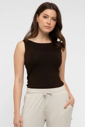 Bamboo Shell Top - Chocolate