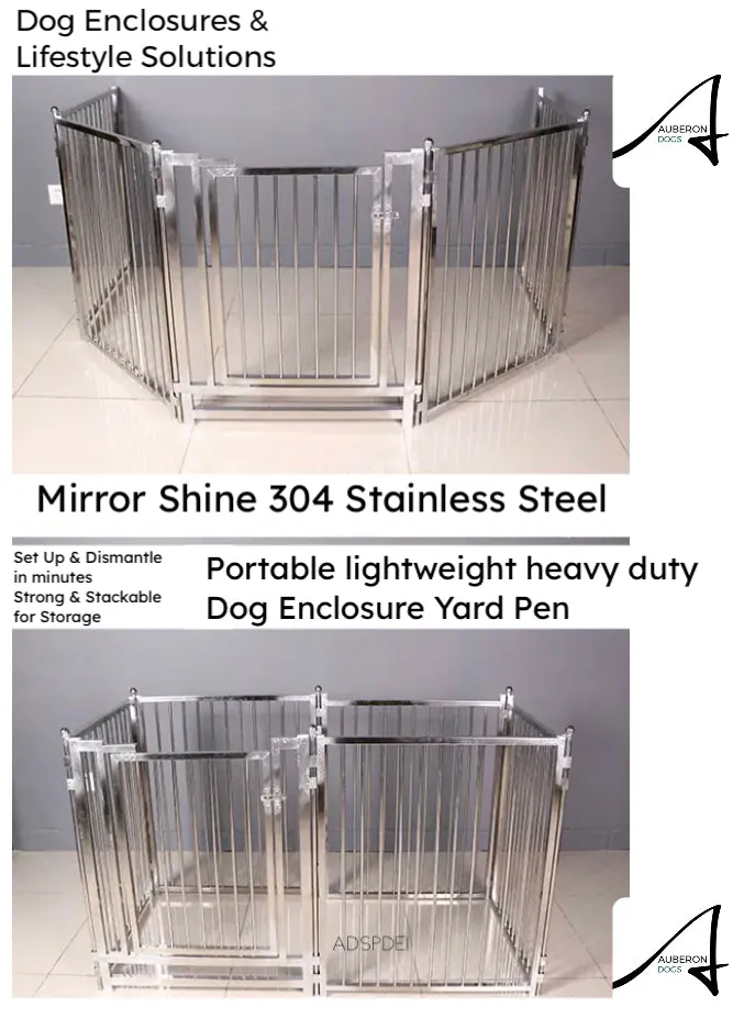 Best Strong Sturdy Lightweight Portable Dog Puppy Pet Enclosure Play Exercise Pen Yard 304 stainless steel ‘buy-once lifetime investment’