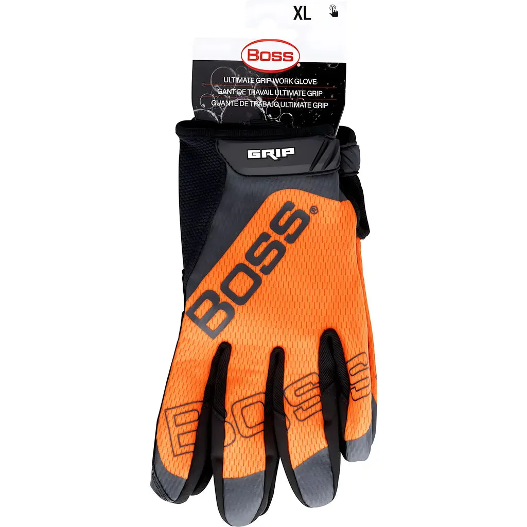 Boss 120-MG1240T/M Synthetic Microfiber Palm with Silicone Coated Grip and Hi-Vis Mesh Fabric Back