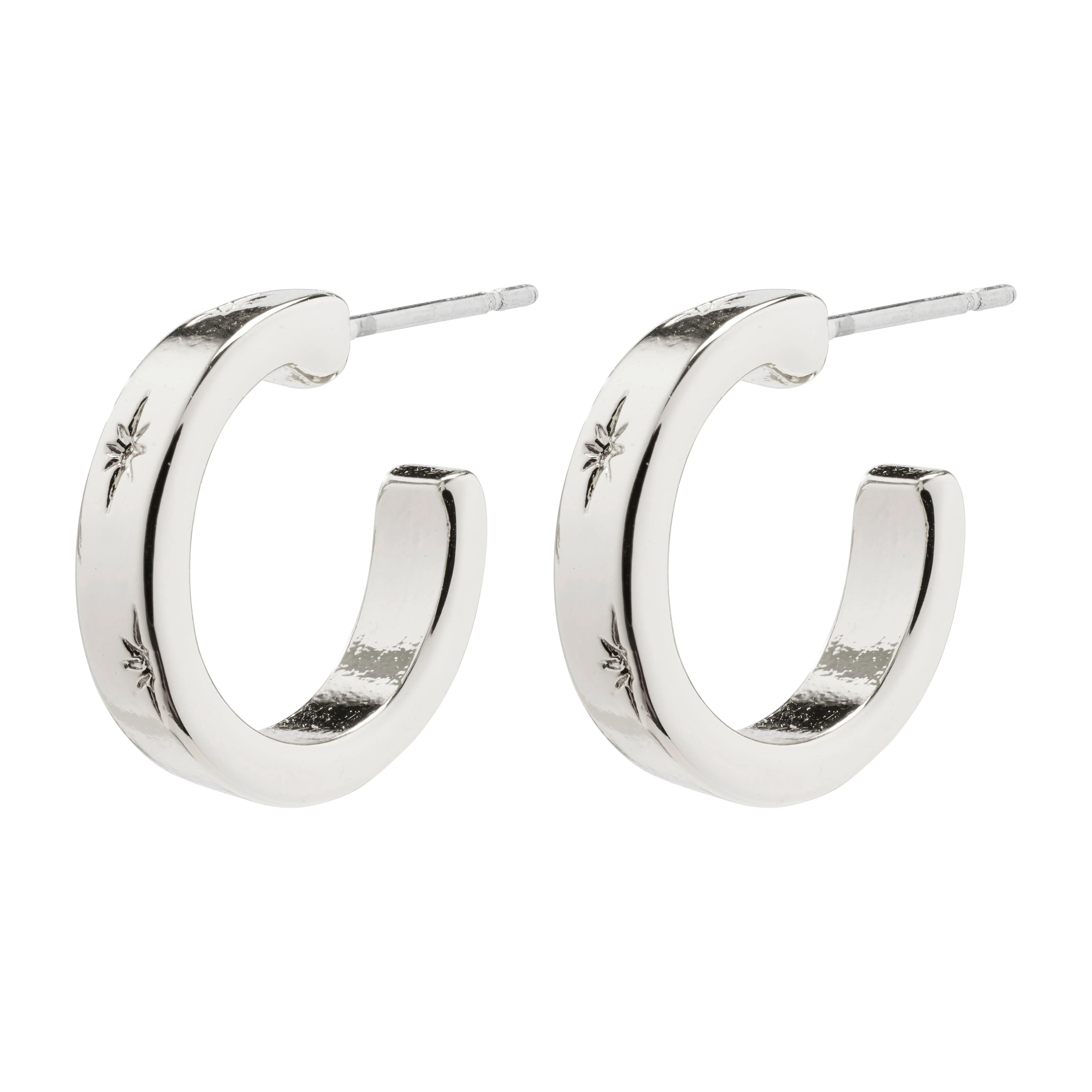 EFIA huggie hoop earrings silver-plated