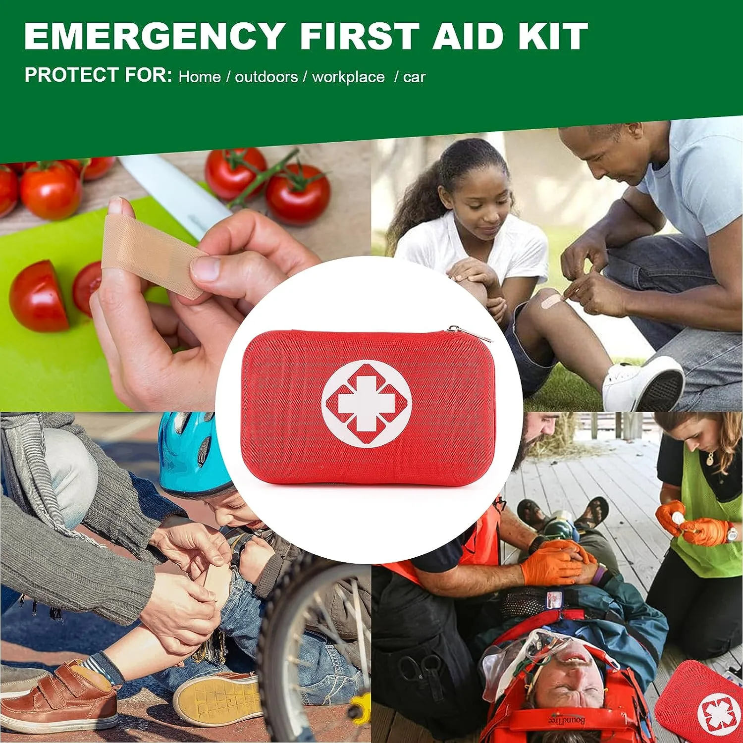 First Aid Kit I Trauma Kit with Essential Emergency Medical Supplies I Red I 315PCS