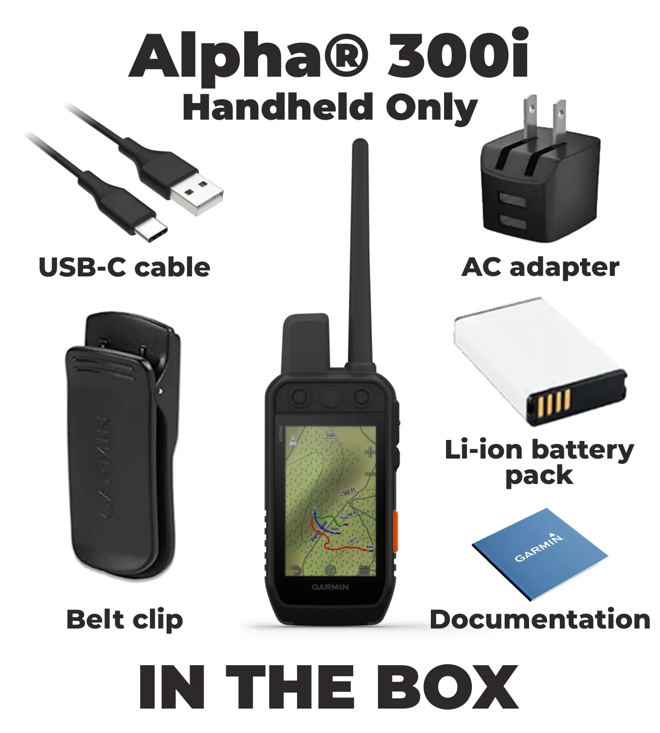 Garmin Alpha 300 / Alpha 300i Advanced Dog Tracking and Training Handheld