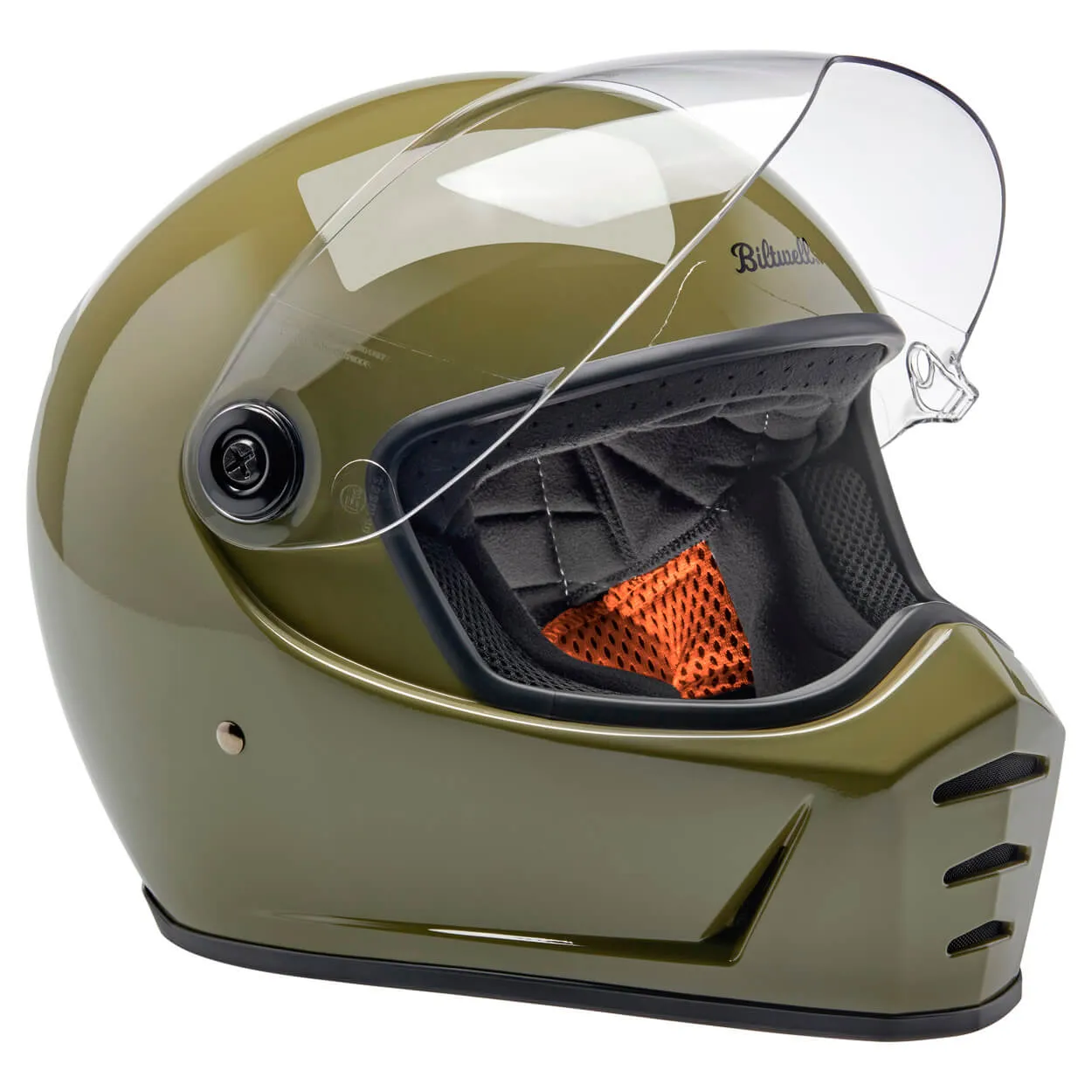 Lane Splitter DOT/ECE R22.06 Approved Full Face Helmet - Gloss Olive Green