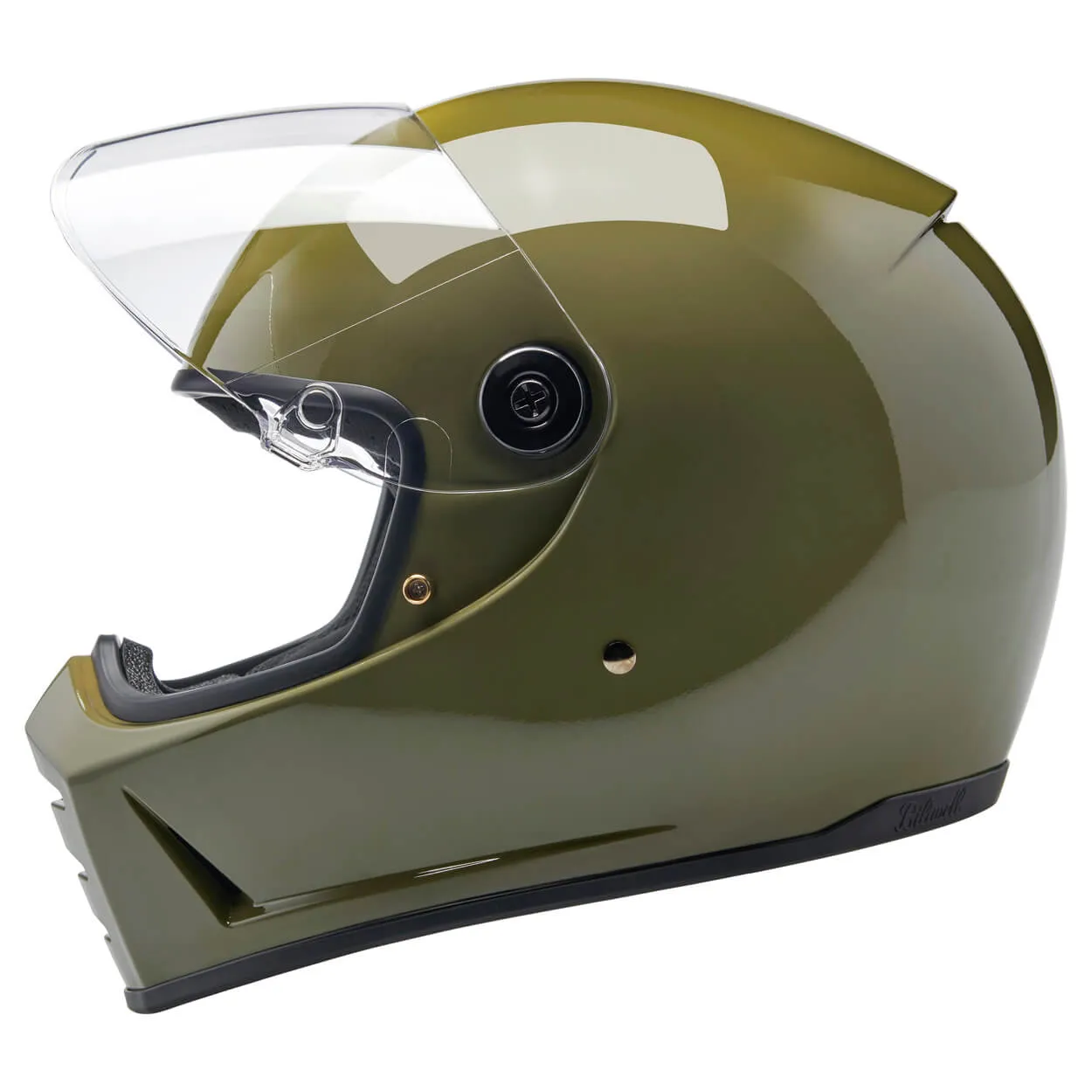 Lane Splitter DOT/ECE R22.06 Approved Full Face Helmet - Gloss Olive Green