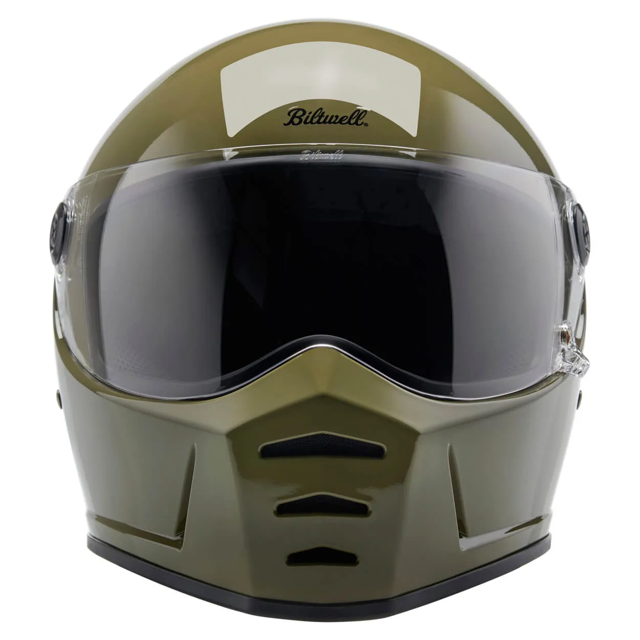 Lane Splitter DOT/ECE R22.06 Approved Full Face Helmet - Gloss Olive Green