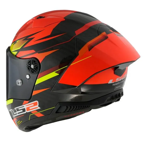 Ls2 Ff805 Thunder  Gp Aero Full Face Helmets Fire Red Black-06 Xxl