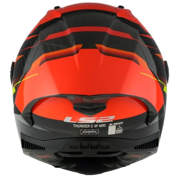 Ls2 Ff805 Thunder  Gp Aero Full Face Helmets Fire Red Black-06 Xxl