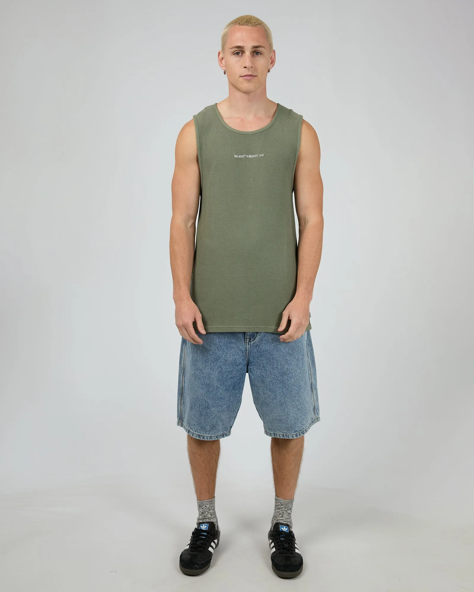 Lucas Textured Singlet Khaki