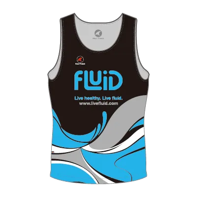 Men's Running Singlet, Black or White