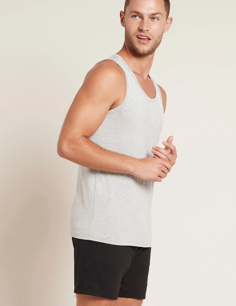 Men's Singlet - Light Grey Marl