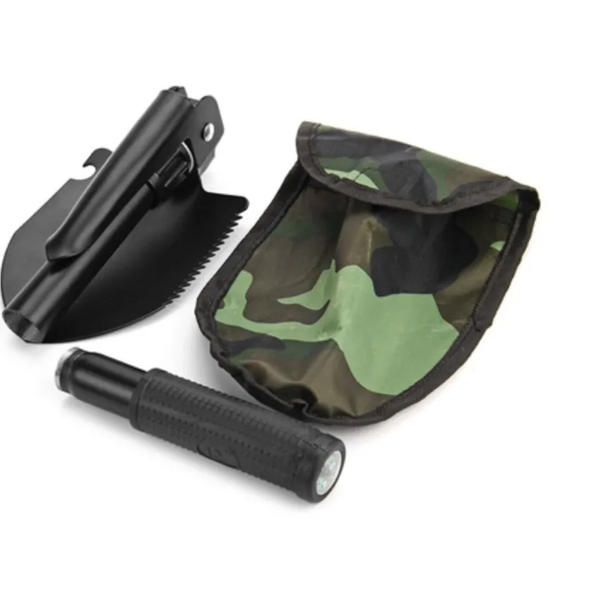 Military Folding Shovel and Pick with Carrying Pouch