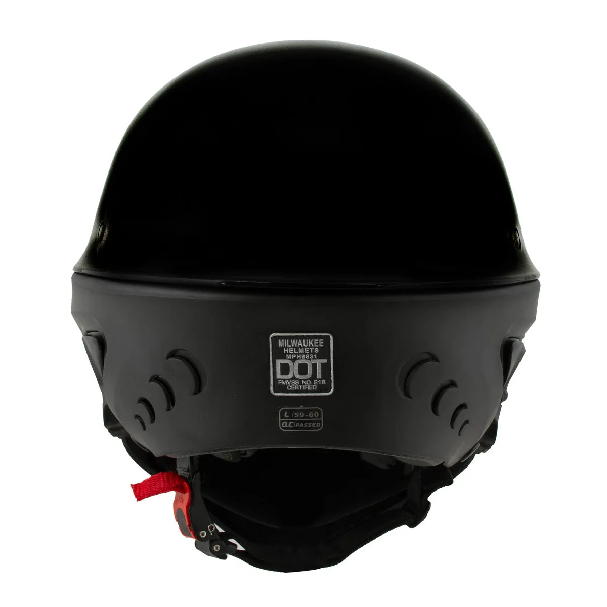 Milwaukee Helmets MPH9831DOT 'Rascal' 3/4 Open Face Gloss Black 2 in 1