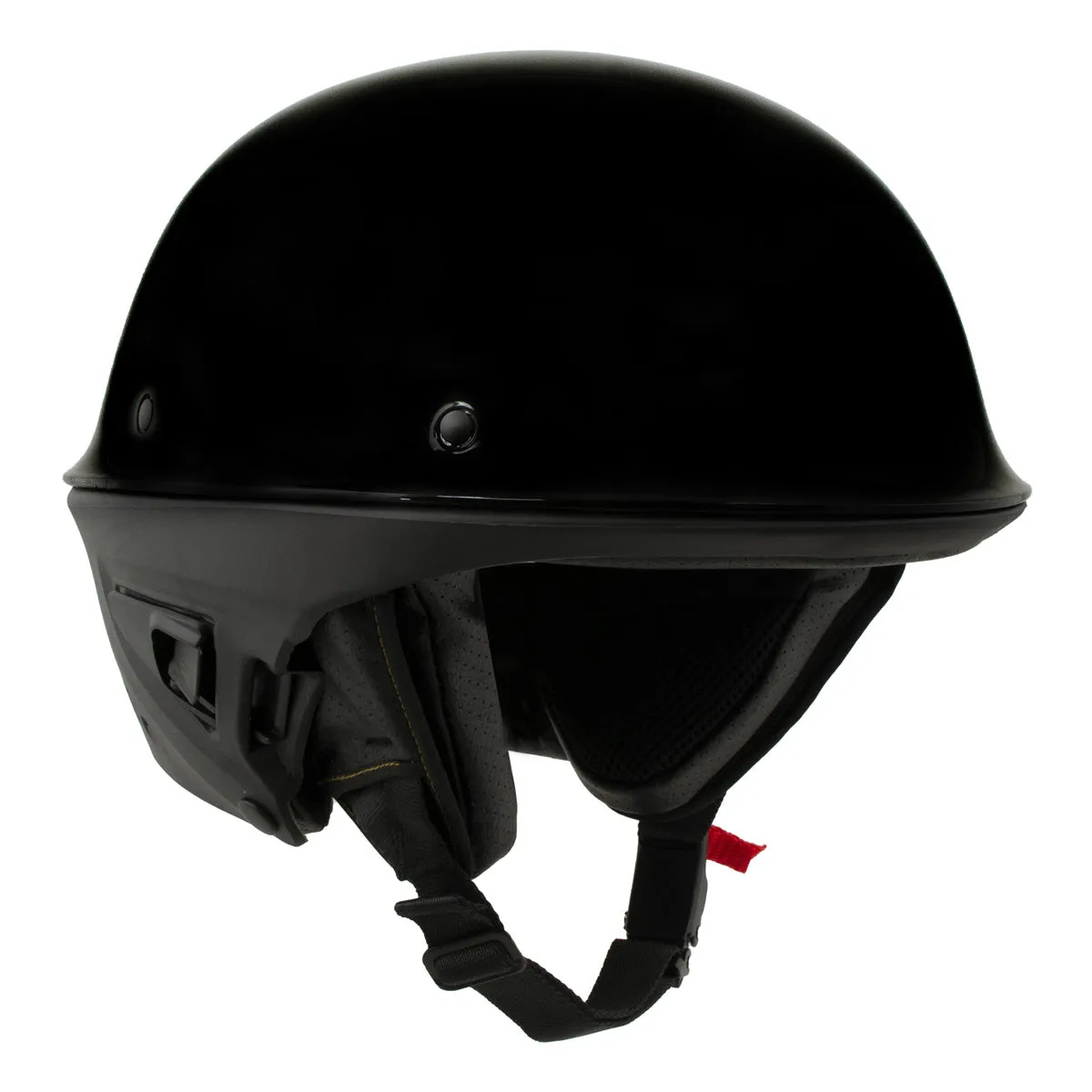 Milwaukee Helmets MPH9831DOT 'Rascal' 3/4 Open Face Gloss Black 2 in 1