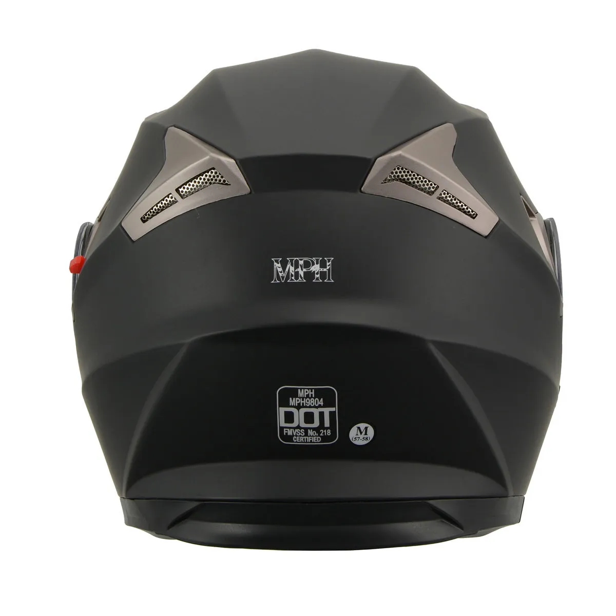 Milwaukee Peformance Helmets MPH9804DOT Matte Black Modular Racing Helmet with Drop Down Tinted Visor