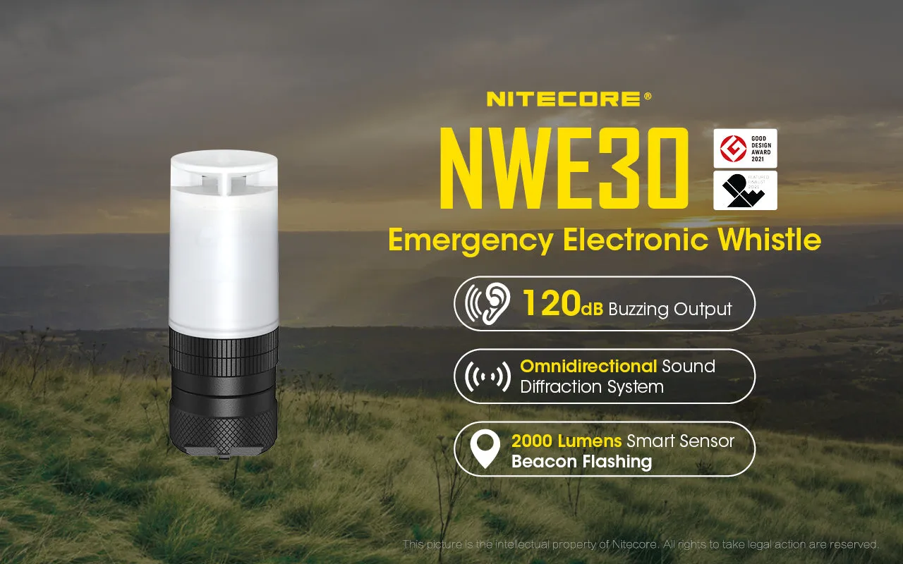 NITECORE EMERGENCY ELECTRONIC WHISTLE (NWE30)