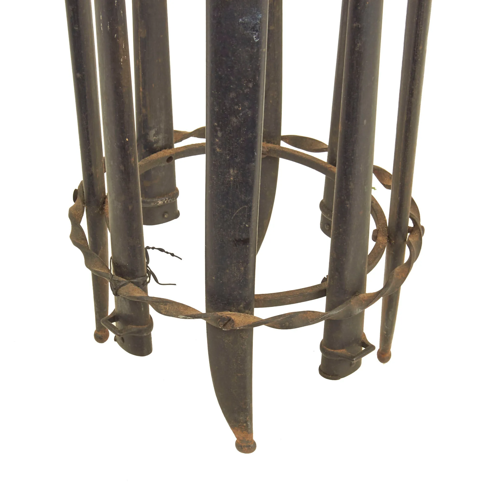 Original Custom Umbrella Basket Made With Four French M1866 Bayonets in Scabbards and Gras Bayonet Scabbards