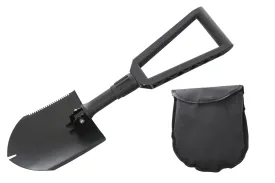 Overland Vehicle Systems Multi Functional Military Style Utility Shovel With Nylon Carrying Case