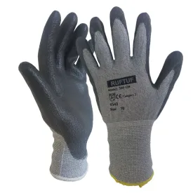 Premium Cut 5 Grey Black Nylon PU Coated Cut Resistant Work Glove