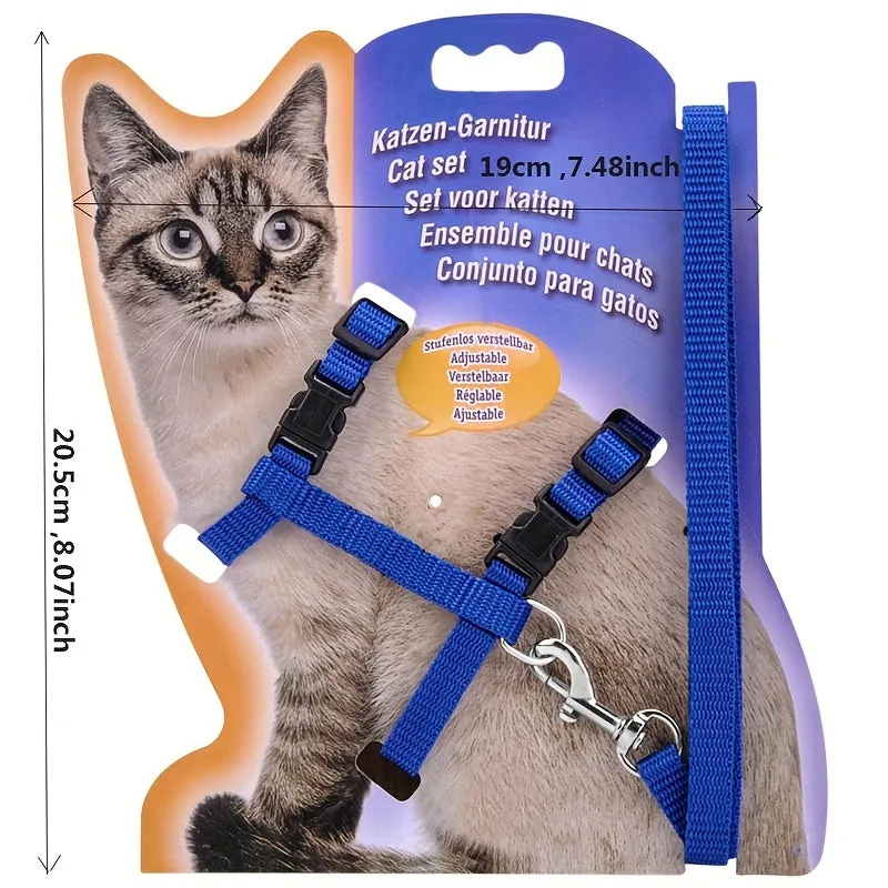 Secure Your Kitten with Our Adjustable Cat Harness  Leash