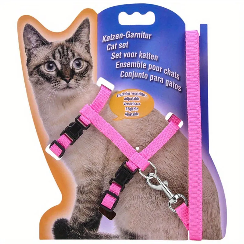 Secure Your Kitten with Our Adjustable Cat Harness  Leash