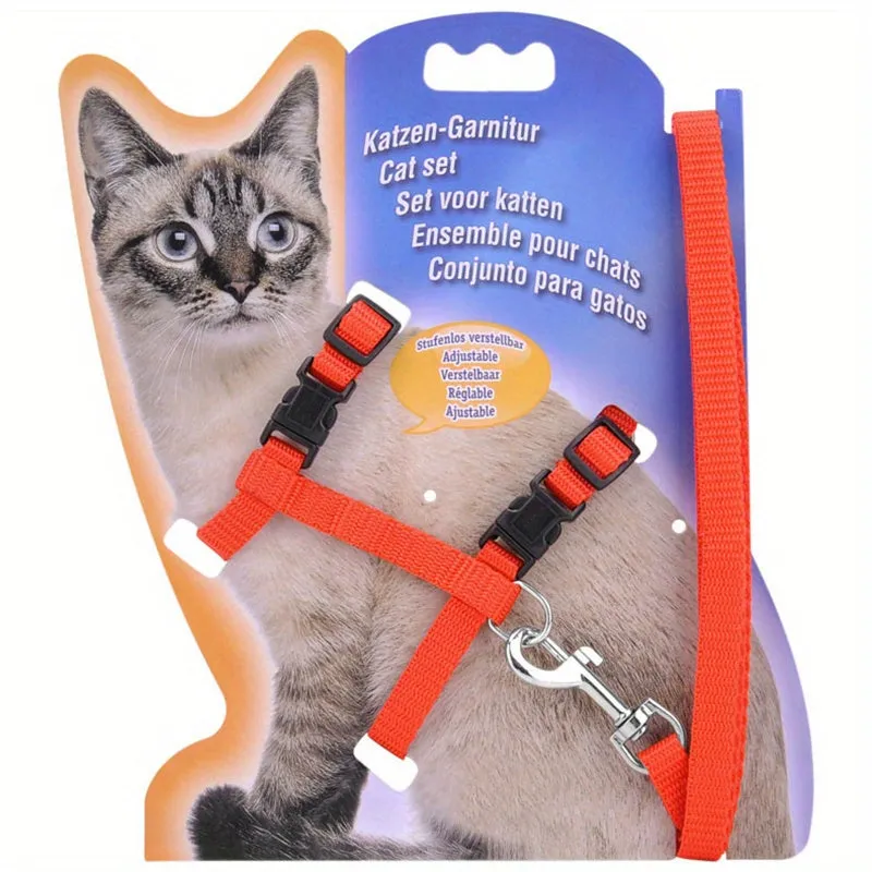 Secure Your Kitten with Our Adjustable Cat Harness  Leash