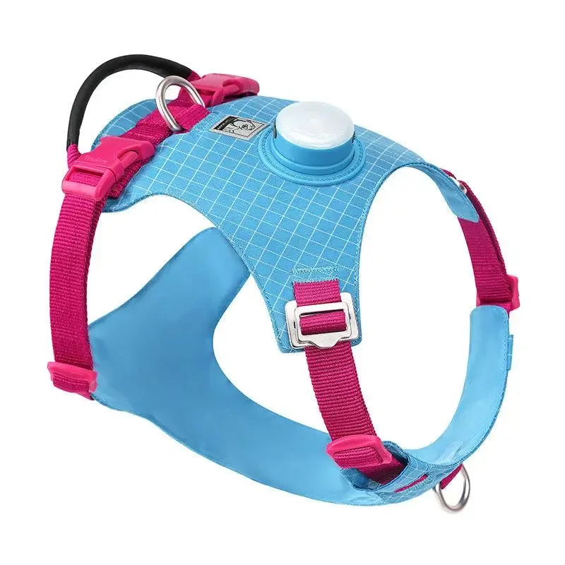 Smart Dog Harness with LED Light & Tracker Holder - Safety, Comfort, and Style Combined