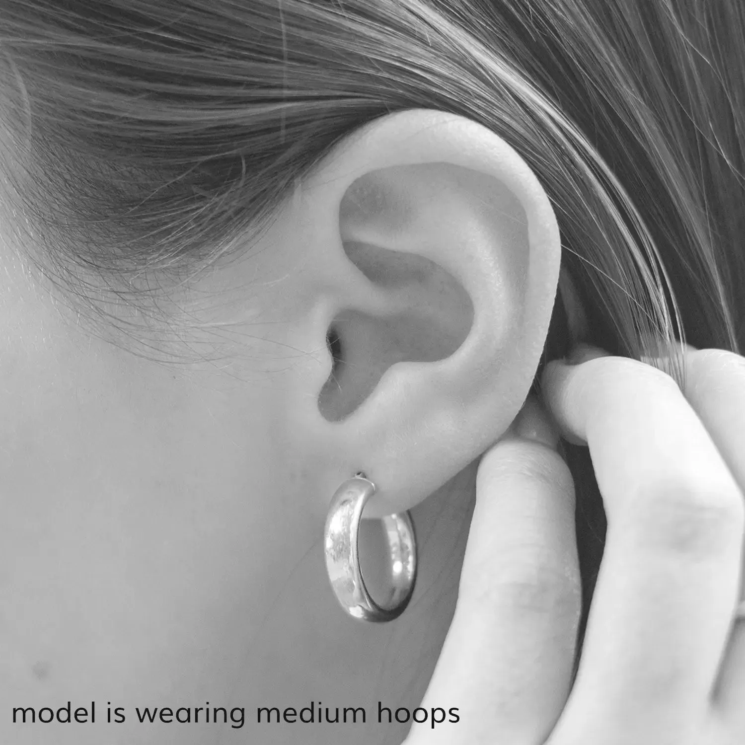 Solid Silver Chunky Hoop Earrings