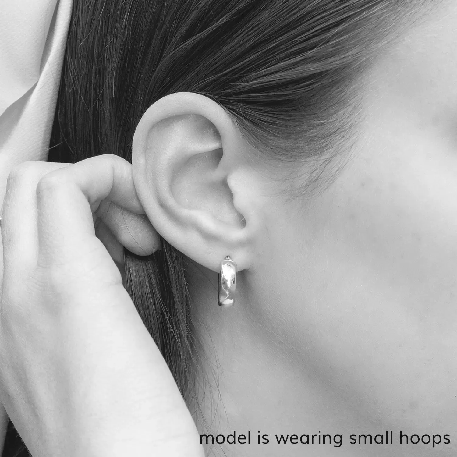 Solid Silver Chunky Hoop Earrings