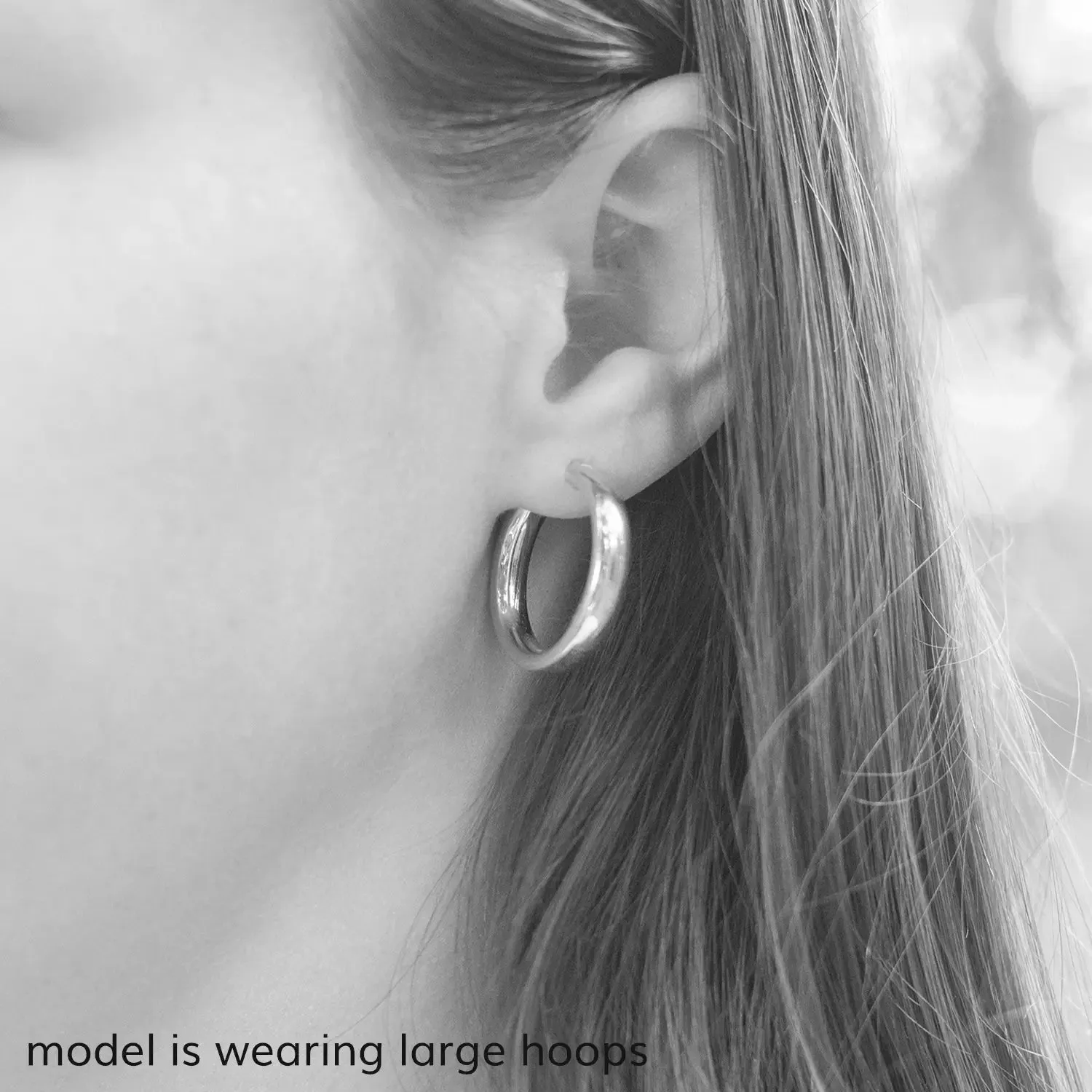 Solid Silver Chunky Hoop Earrings