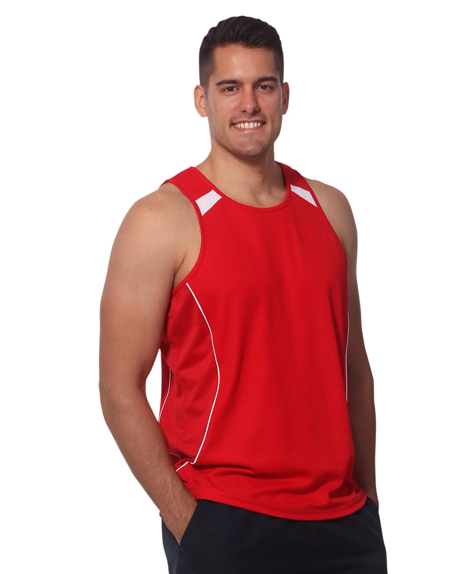 Winning Spirit Men's Truedry Fashion Singlet (SL53)