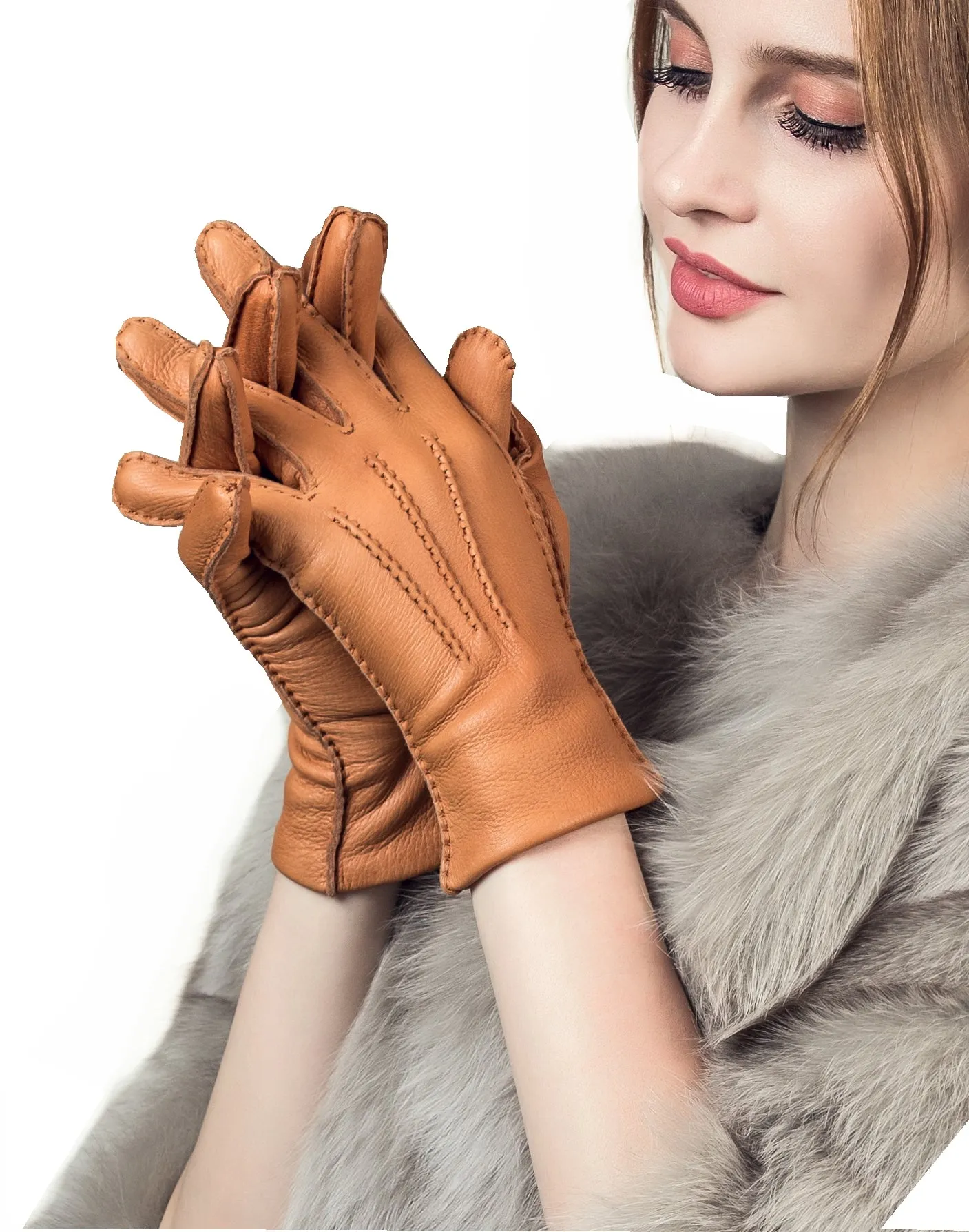 YISEVEN Women's  Lined Deerskin Leather Gloves